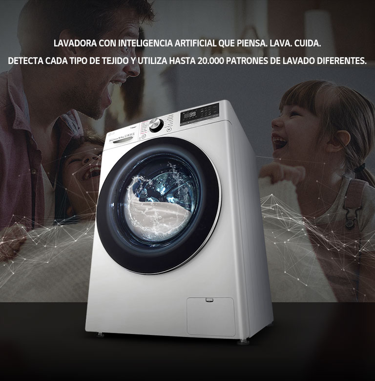 LG Lavadora AI Direct Drive 9kg, 1400rpm, Clasificación Blanca, Serie 700 | LG España