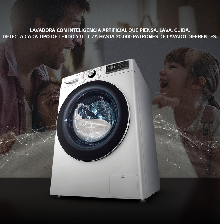 Lavadora secadora LG 10 kg / 1.400 rpm inteligente AI Direct Drive TM -  F4DR6010AGM