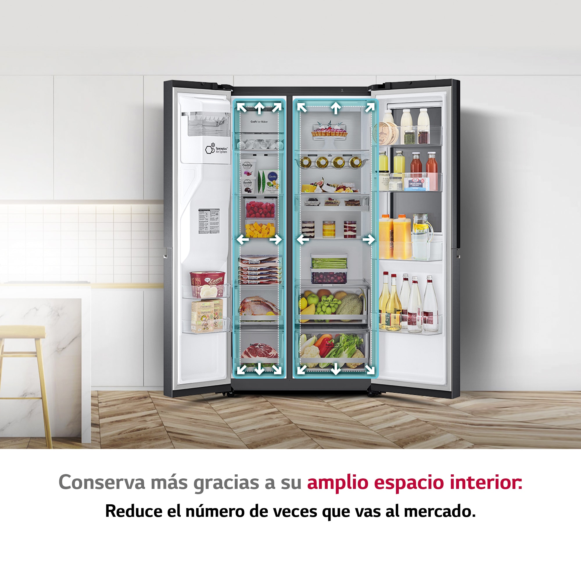 Door-In-Door Frigorífico | GSXV90MCDE España LG Instaview Americano -