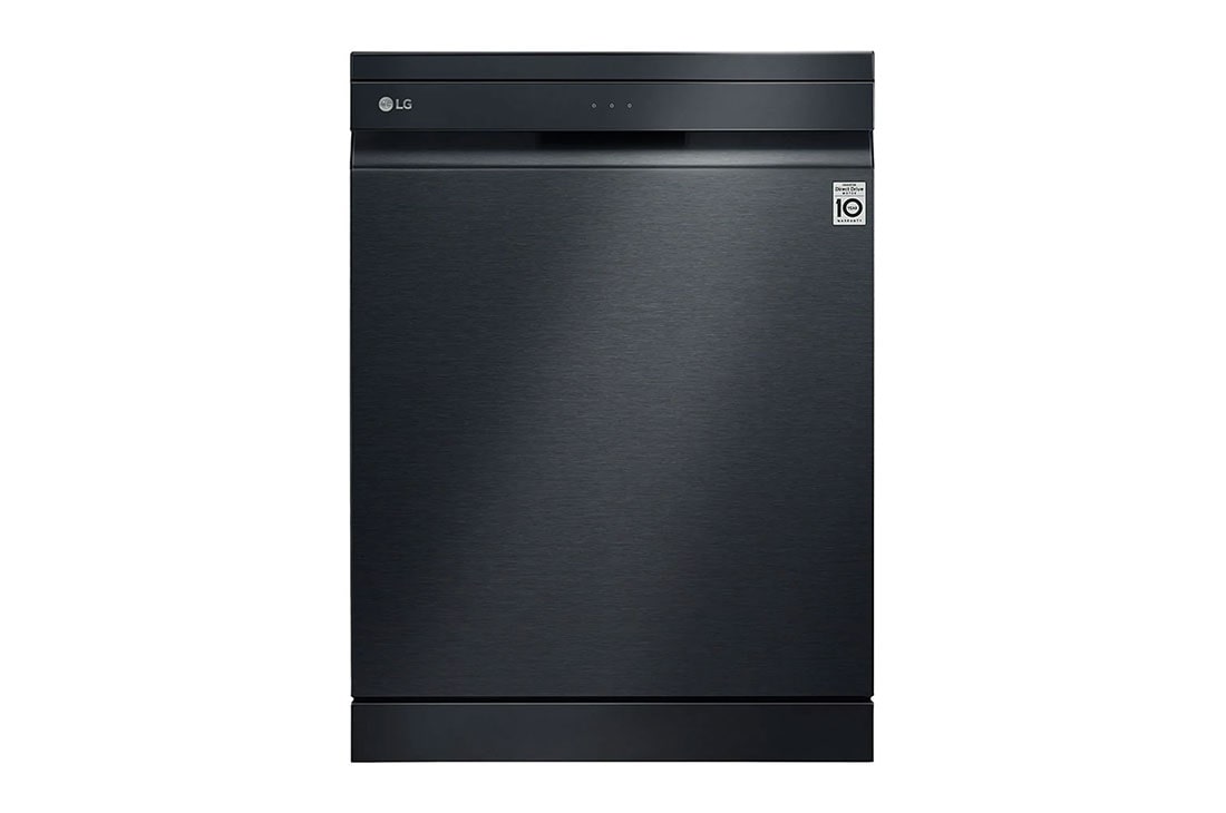 LG Lavavajillas LG QuadWash™, TrueSteam, Acero negro mate, clasificación D,  con lavado a vapor y tercera bandeja