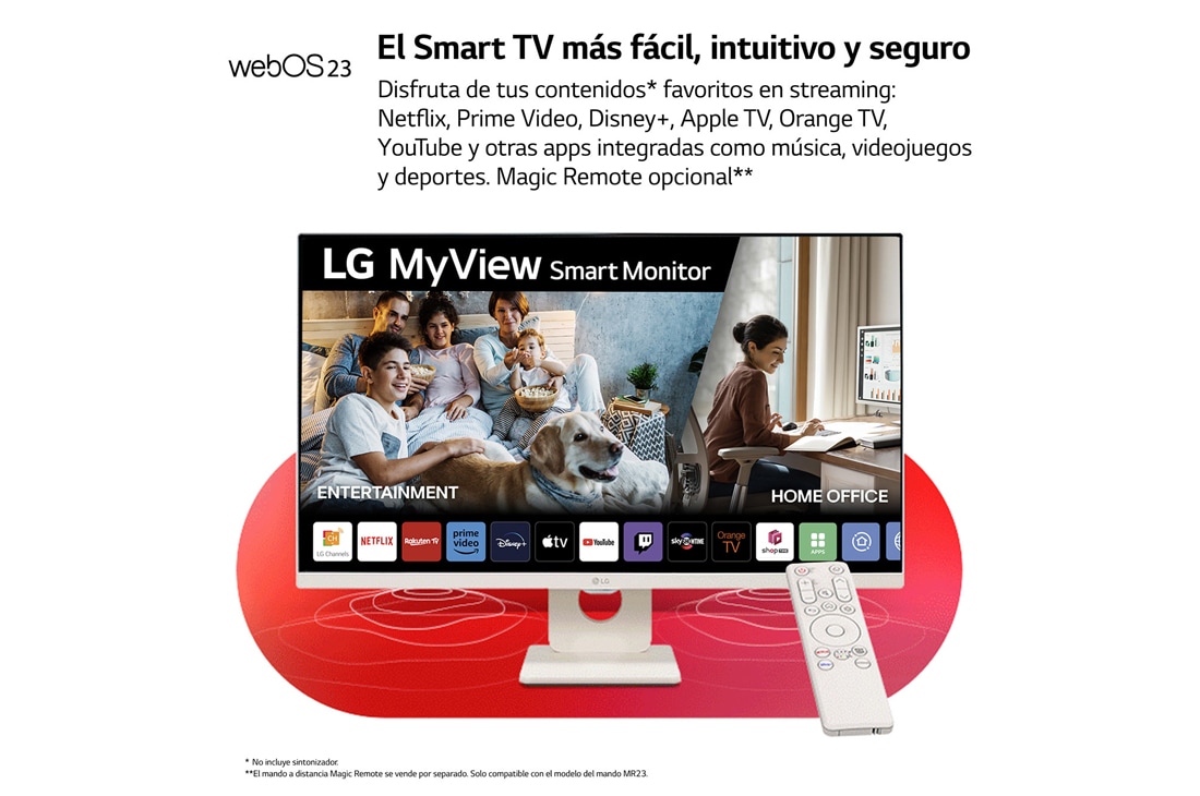 Comprar LG MyView Smart Monitor webOS 23, diag. 80 cm, IPS, Full HD, sRGB  99%, HDR10, HDMI 2.1 - Tienda LG