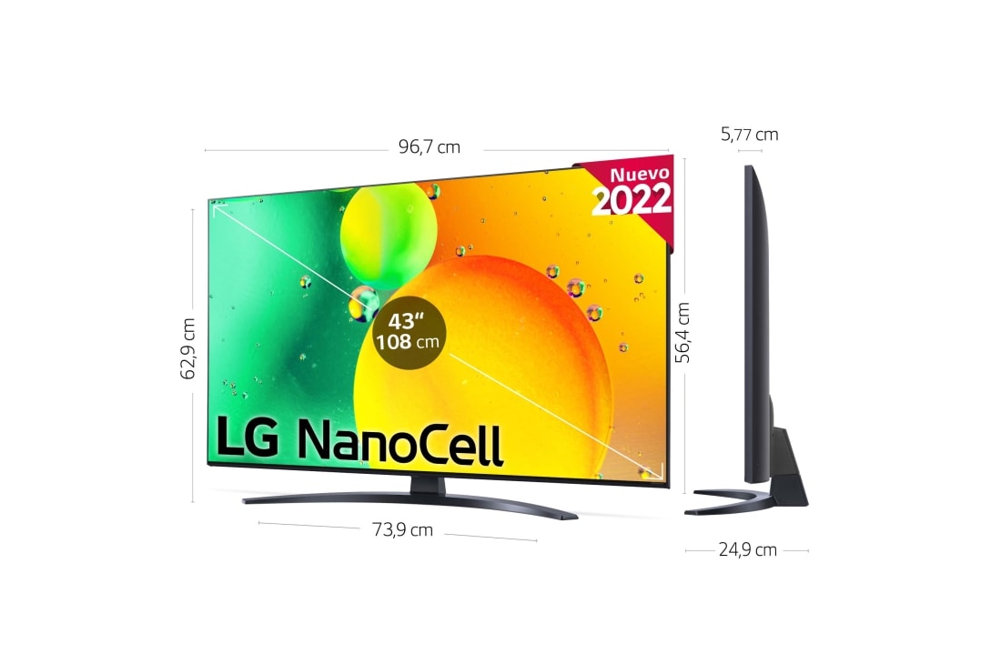 LG NanoCell 43NANO766QA - 4K Ultra HD - Smart TV - Televisor 43 Pulgadas