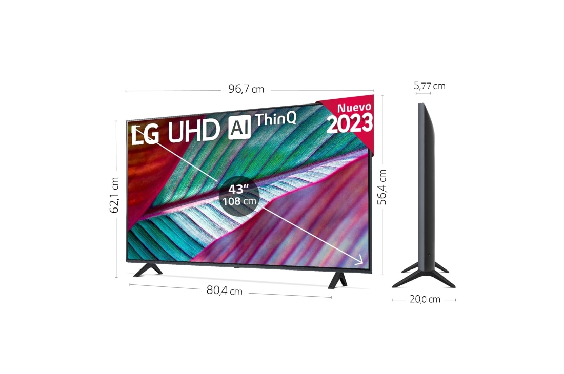Pantalla LG UHD 43'' UR78 4K SMART TV con ThinQ AI