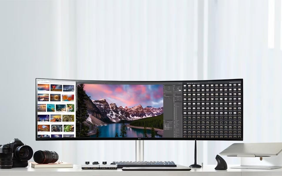 LG ultrawide, LG configuración de doble monitor, LG configuración de pantalla dividida