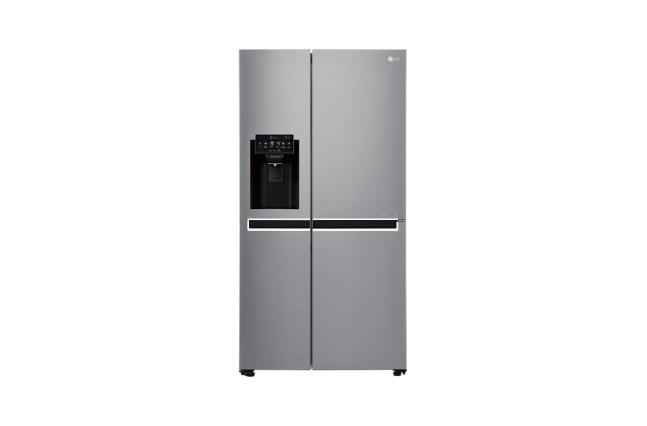 LG 625L Side by Side (Shiny Steel) Energialuokka F, Vesi/jää ilman vesijohtoliitäntää, ThinQ™ - Wi-Fi-yhteys, GSL761PZXV