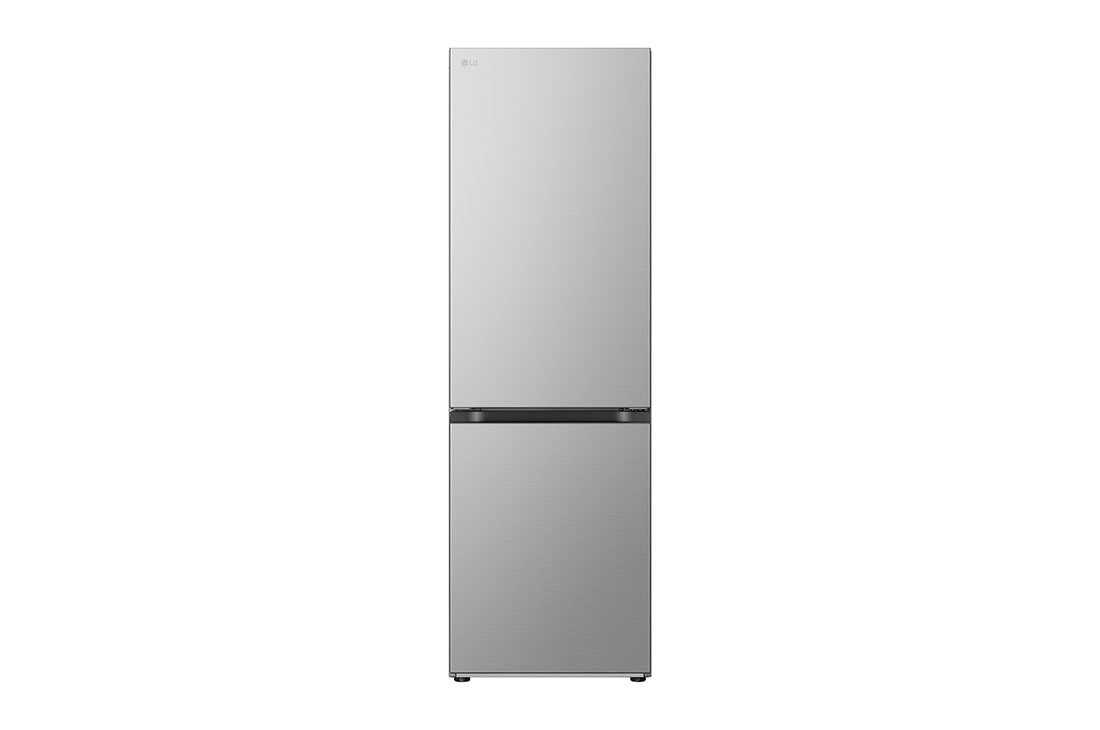 LG 1.86M 344L Jääkaappipakastimet (Prime Silver) - Energialuokka E, Nature Fresh, Door Cooling+™ ja Smart Diagnosis™, front view, GBV3100EPY