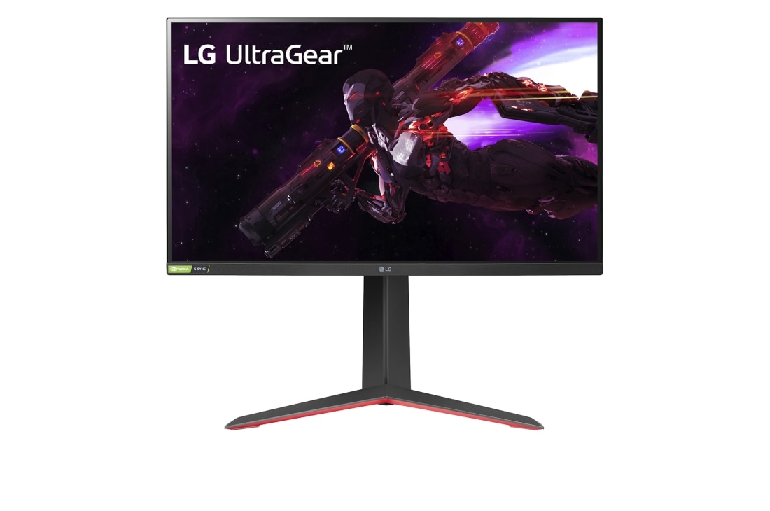 LG 27” UltraGear™ Nano IPS 1ms -pelinäyttö NVIDIA® G-SYNC® -yhteensopivuudella, Kuva edestä, 27GP83B-B