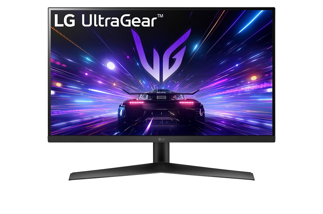 LG 27” UltraGear™ Full HD IPS -pelinäyttö | 180Hz, IPS 1ms (GtG), HDR10, kuva edestä, 27GS60F-B