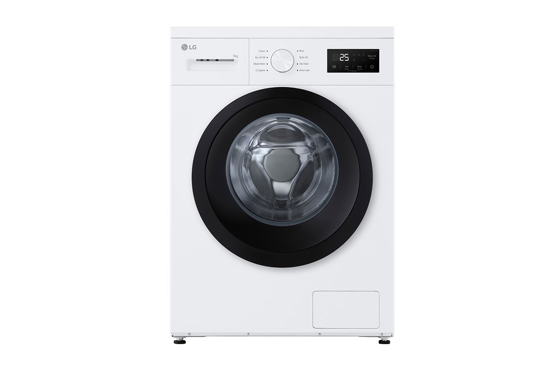 LG 9 kg Vaskemaskin(Hvit) - Steam, Energiklasse A, front view, F4A1009NWK