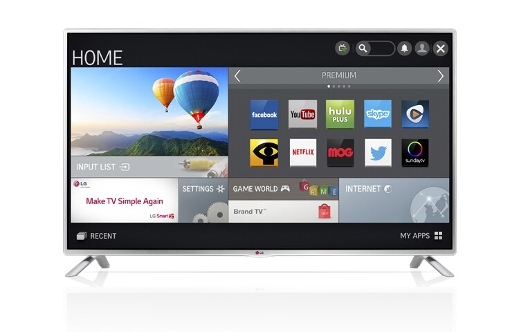 LG SMART LED TV. 0,9 GHz:n suoritin ja 1,25 Gt RAM-muistia. Wi-Fi, DLNA ja Magic Remote -valmius., 39LB570V