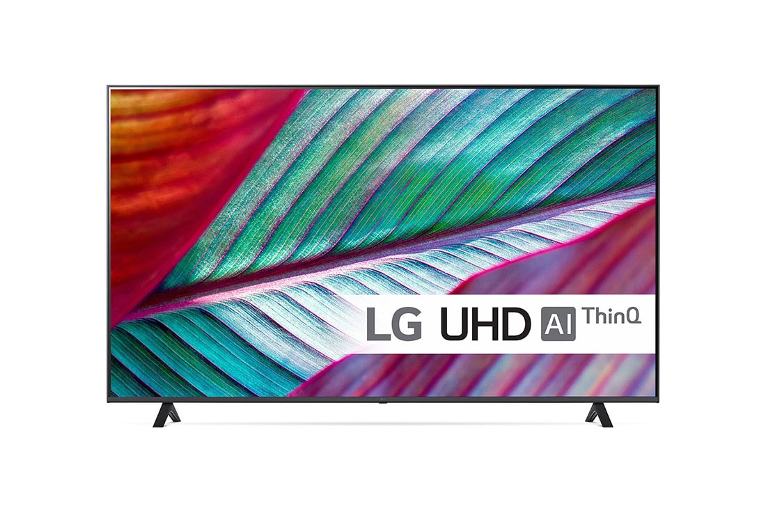 LG 75'' UHD UR76 - 4K TV (2023), LG UHD TV katsottuna edestä, 75UR76006LL