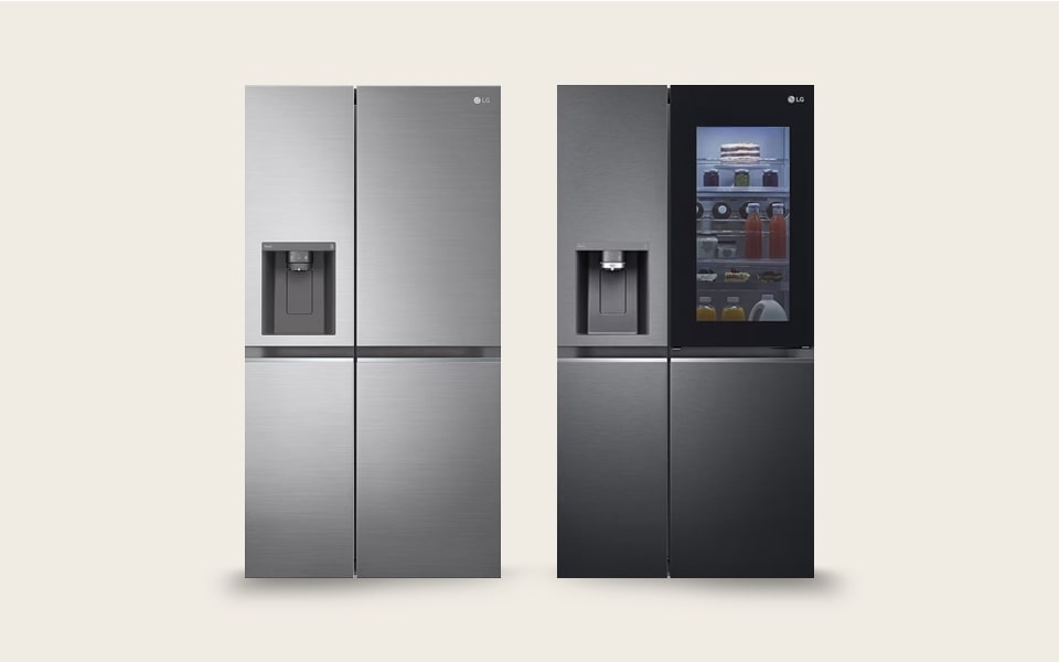 two american style fridge freezers