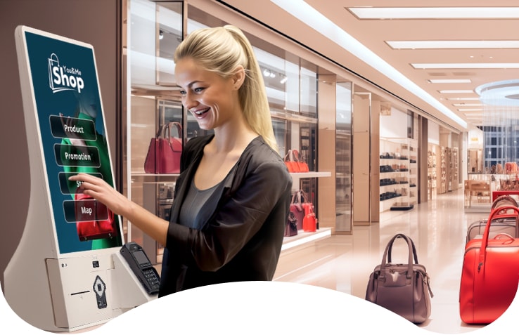 With seamless design in two tones of calming beige colors, LG Kiosk creates a harmonious atmosphere in your business space. 