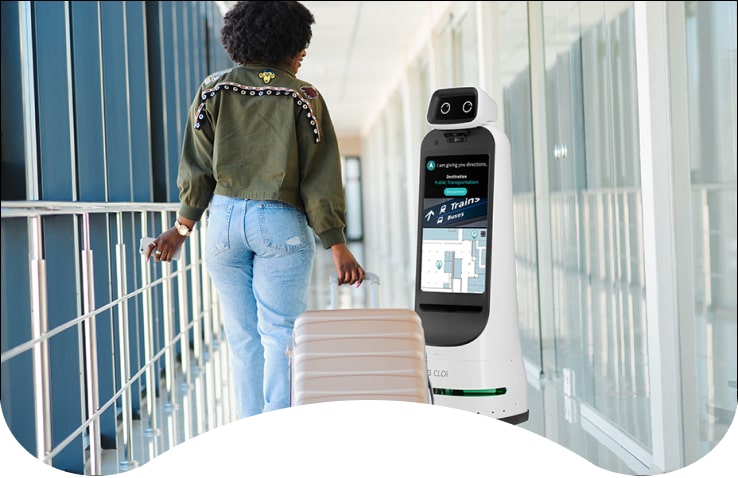 LG CLOi GuideBot is your best choice if you want to provide facility guides and information to customers.