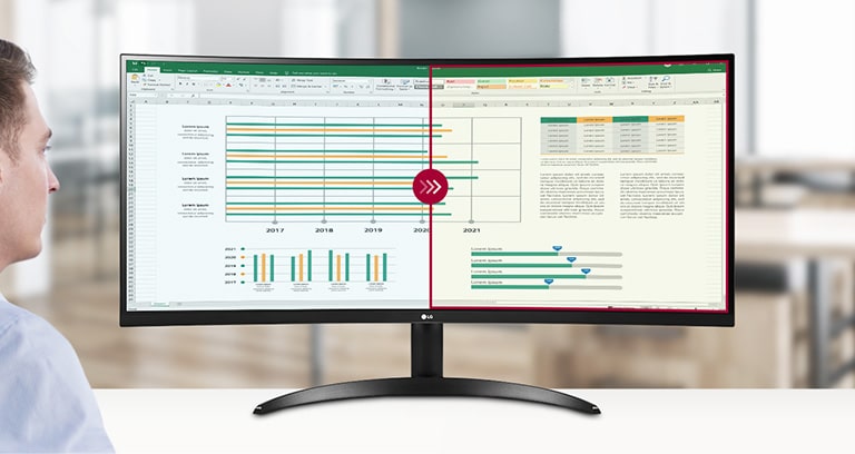 LG 34WQ60C: 34'' 21:9 Curved UltraWide™ QHD (3440 x 1440) Monitor 