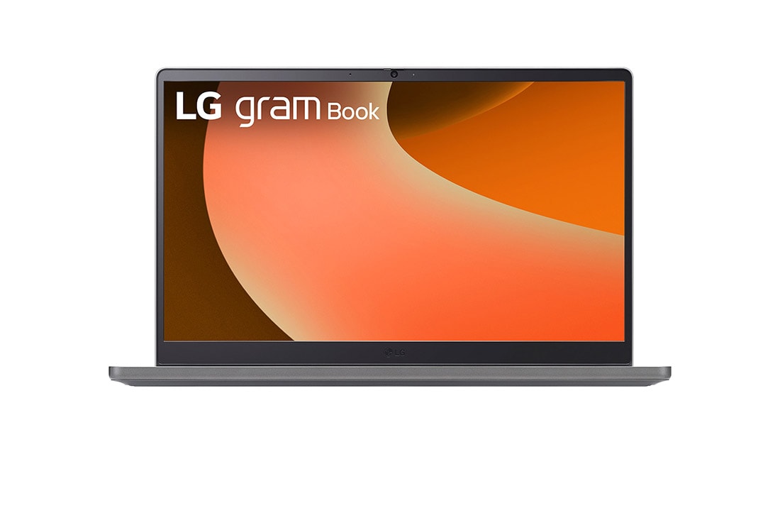 LG gram Book 15.6 Inch | Lightweight Intel® Core™ Processor Laptop | Window 11, FHD Anti-glare IPS display, Front view, 15UB50T