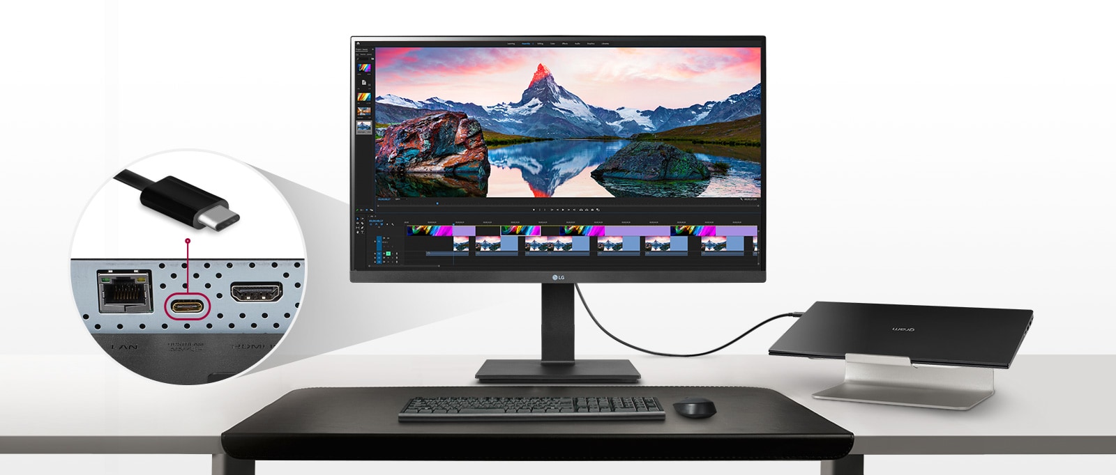27'' QHD Monitor with Built-in FHD Webcam, USB-Type C™, HDR10