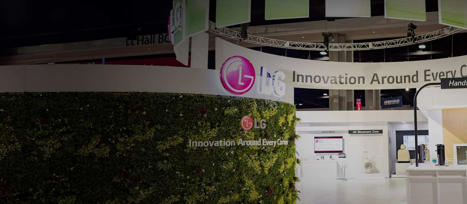 An image of LG Component Solutions booth at AHR 2023