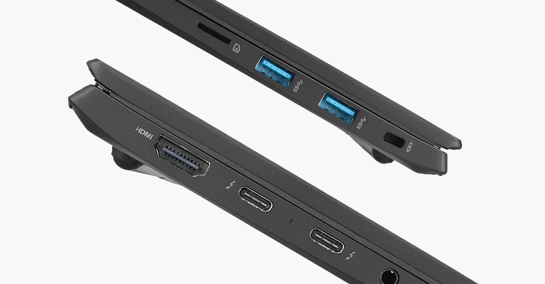 It shows the side part of the gram to show the Thunderbolt™ 4 ports.