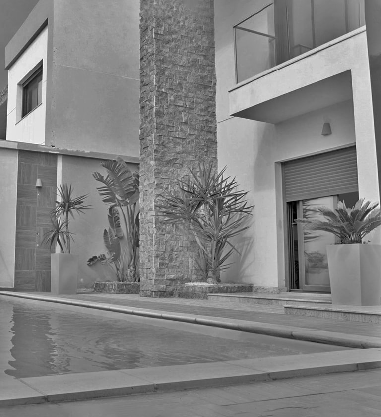 Swimming pool in luxury villas