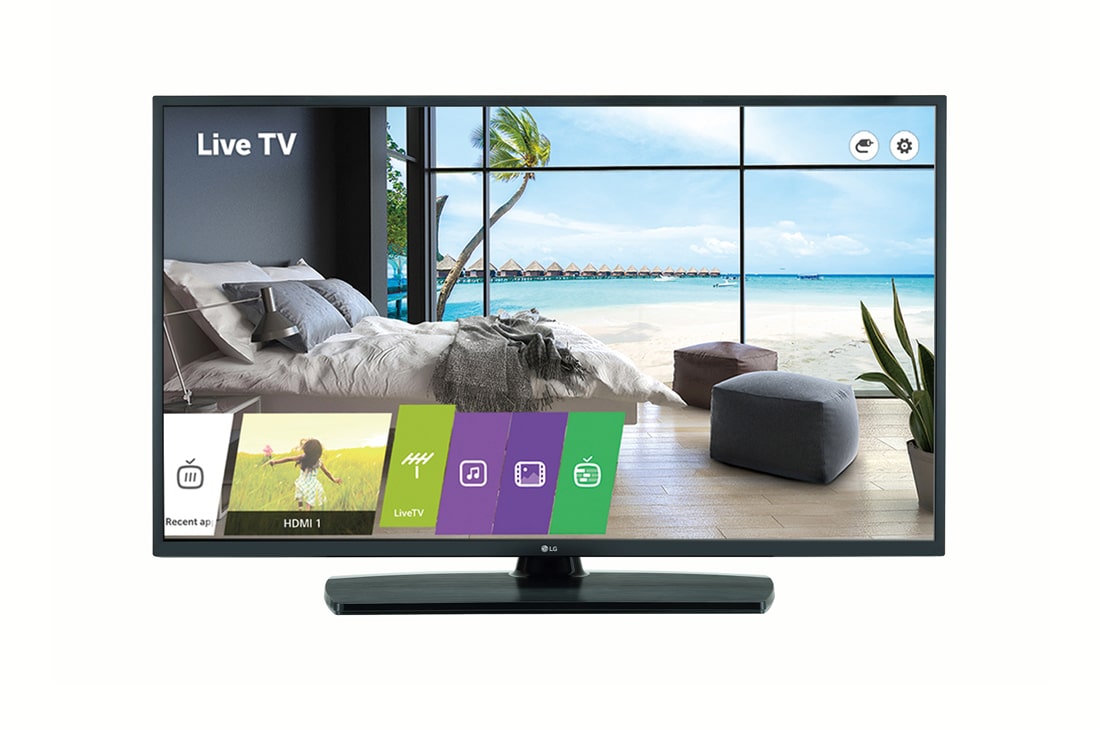 LG Essential Commercial TV with 4K Active HDR, Front view with infill image, 43UT343H (NA)