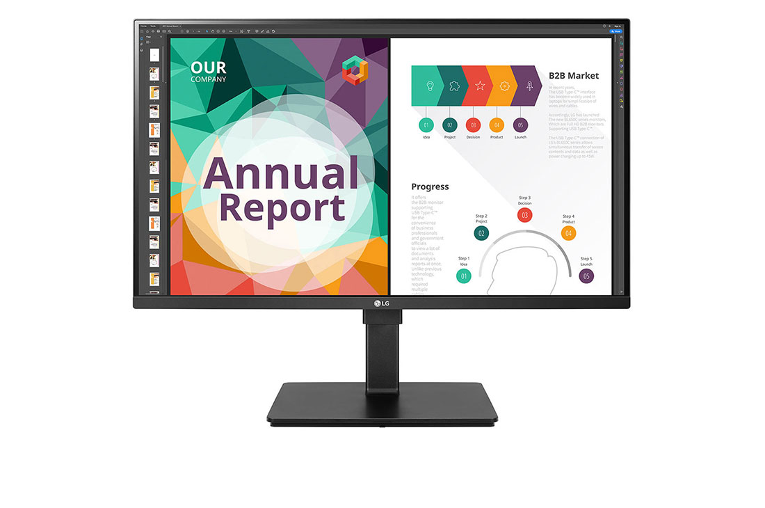 LG 31.5'' UHD 4K IPS Monitor, front view, 32BN67U