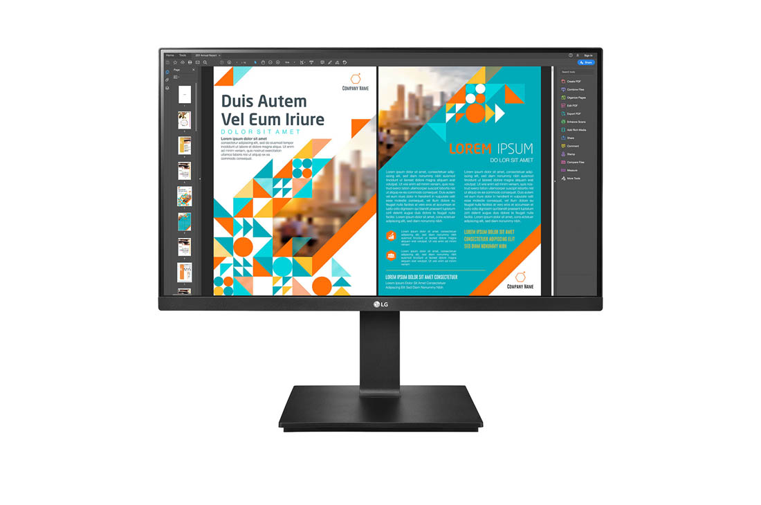 LG 23.8” QHD IPS Monitor with AMD FreeSync™, front view, 24BP55Q