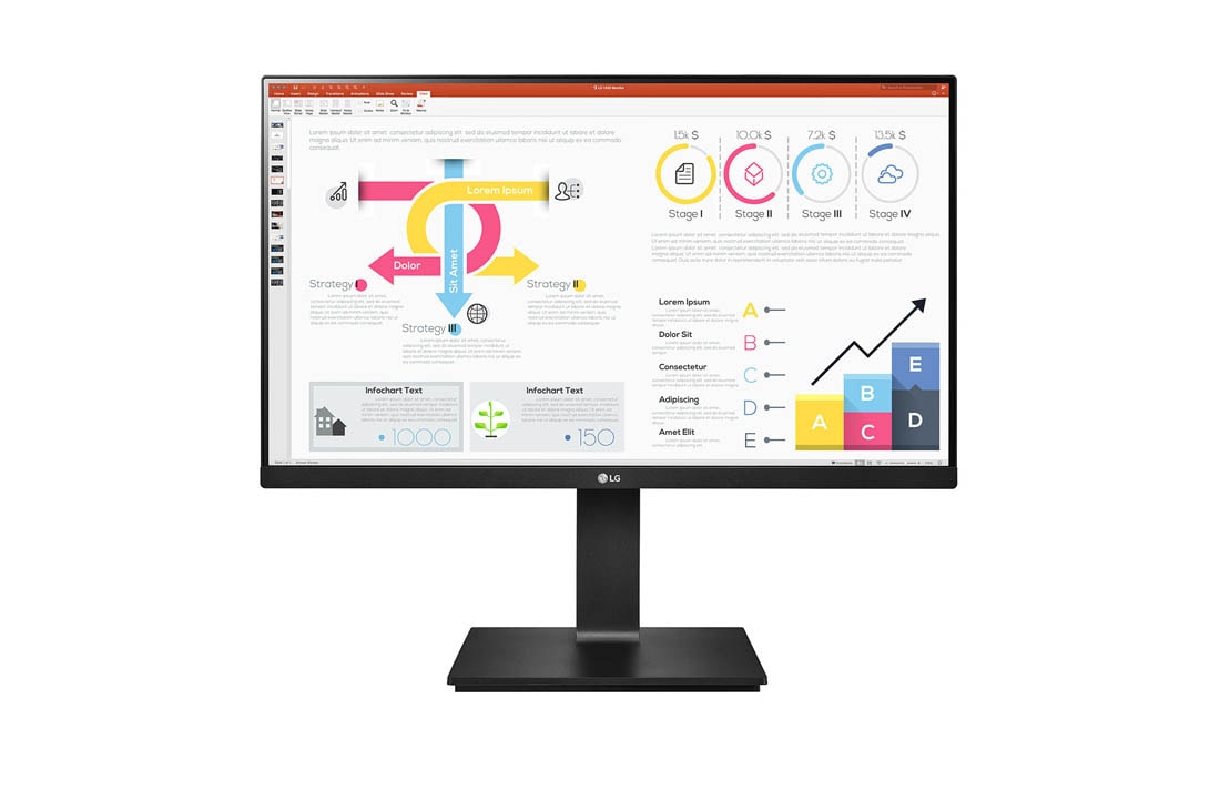 LG 23.8'' QHD IPS Monitor with Daisy Chain and USB Type-C™, front view, 24BP75Q