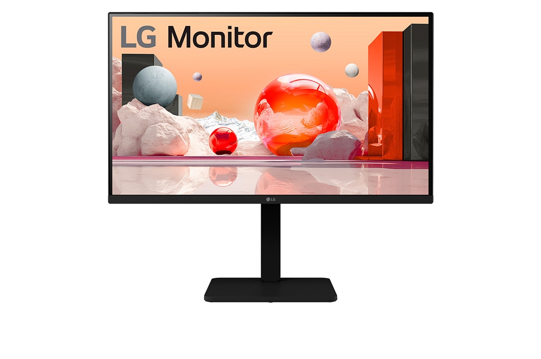 LG 27” Full HD IPS Monitor, front view, 27BA560