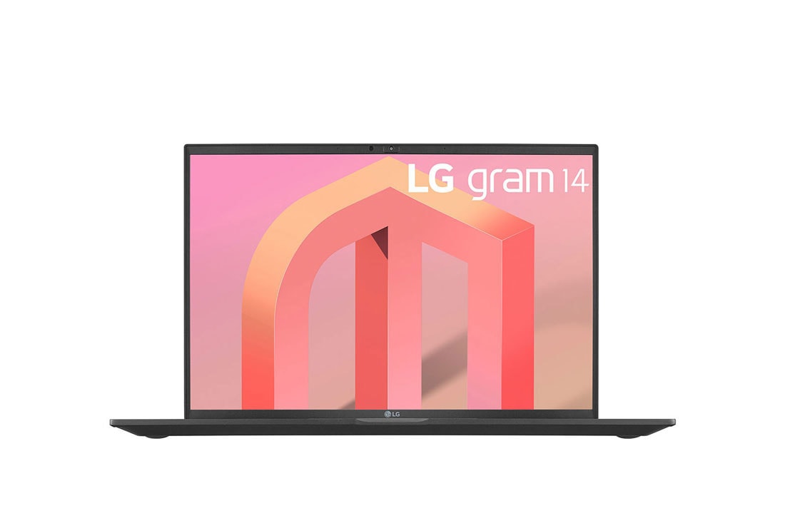 LG gram 14'' Ultra-lightweight with 16:10 IPS Anti glare Display and Intel® Evo 12th Gen. Processor, Front view, 14Z90Q