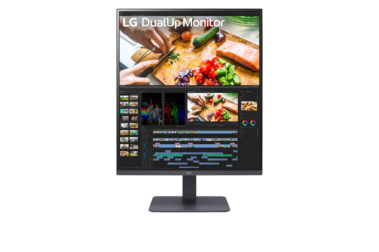 LG 27.6-inch 16:18 DualUp Monitor with USB Type-C™, front view, 28MQ750