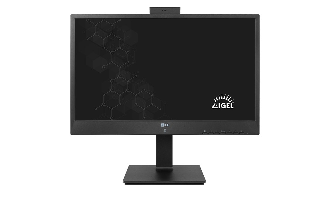 LG 24'' All-in-One Thin Client with webcam & speaker, front view, 24CR661I
