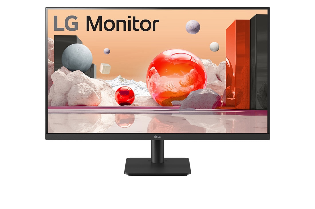 LG 27” IPS Full HD monitor, front view, 27BA400