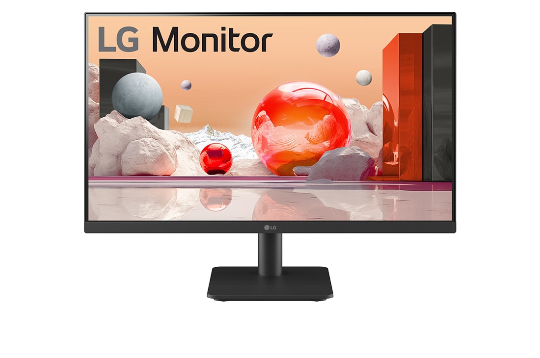 LG 24” IPS Full HD monitor, front view, 24BA400