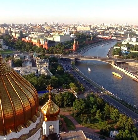 A panoramic picture of Moscow.