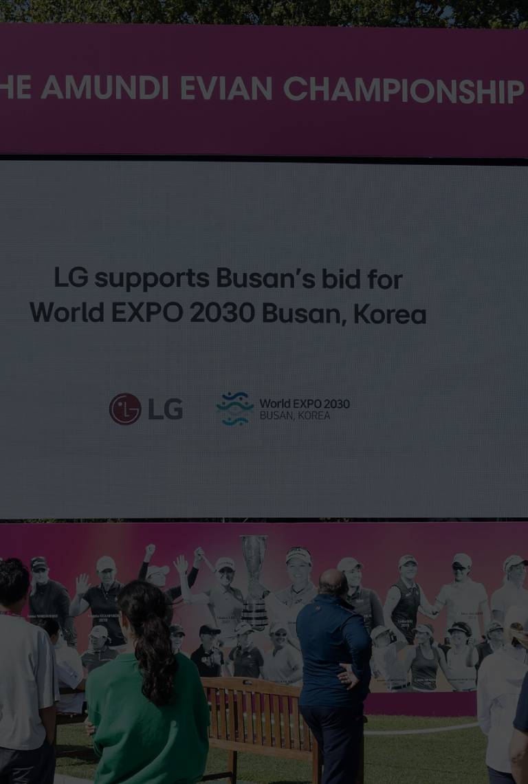 LG Advocates Busan for World Expo 2030 at The Amundi Evian Championship