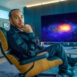 Thumbnail of Lewis Hamilton sat in front of an LG SIGNATURE OLED 8K TV. (play the video)