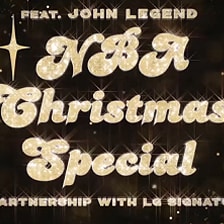 John Legend singing 'You Deserve it All' playing over scenes of the rollable TV and NBA match highlights for Christmas