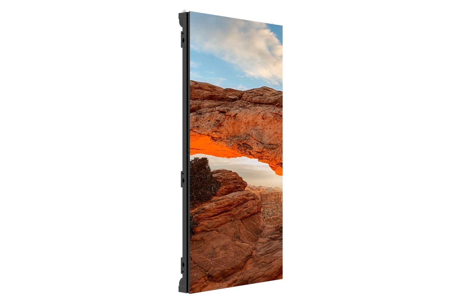 LG GSCA Versatile Series, αριστερή πλαϊνή όψη σε γωνία 30 μοιρών με εικόνα οθόνης, 500x1000, GSCA039-GN