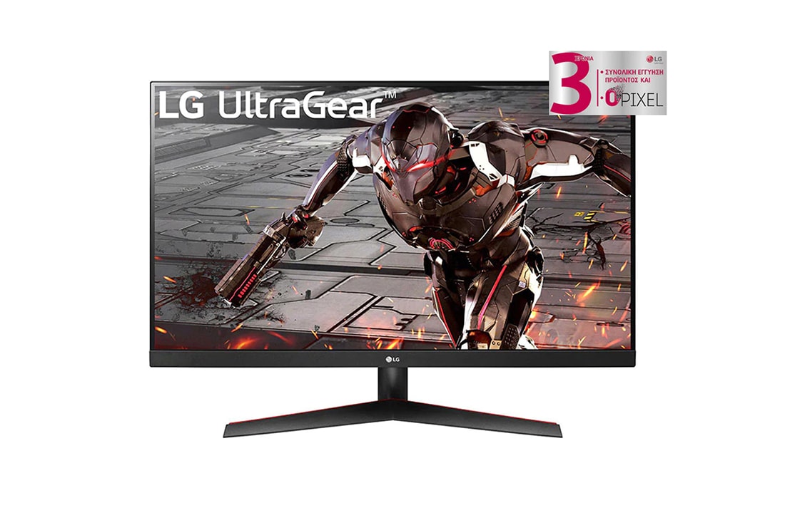 LG Οθόνη 31,5'' LG UltraGear™ QHD για παιχνίδια με ρυθμό ανανέωσης 165 Hz, 1 ms MBR, μπροστινή όψη, 32GN600-B