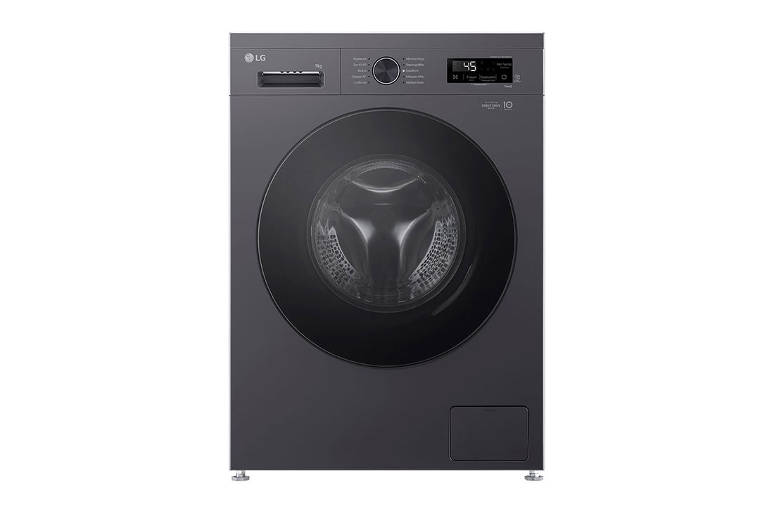 LG Πλυντήριο Ρούχων 9kg, 6 motion, Steam™, Εμπρός, F4X1009NMB