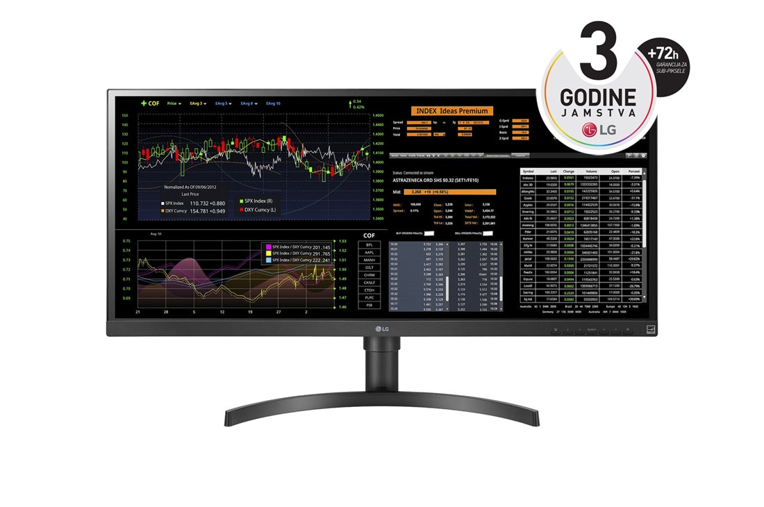 LG 34'' 21:9 UltraWide™ All-in-One Thin Client IPS zaslon, prikaz prednje strane, 34CN650N-6A