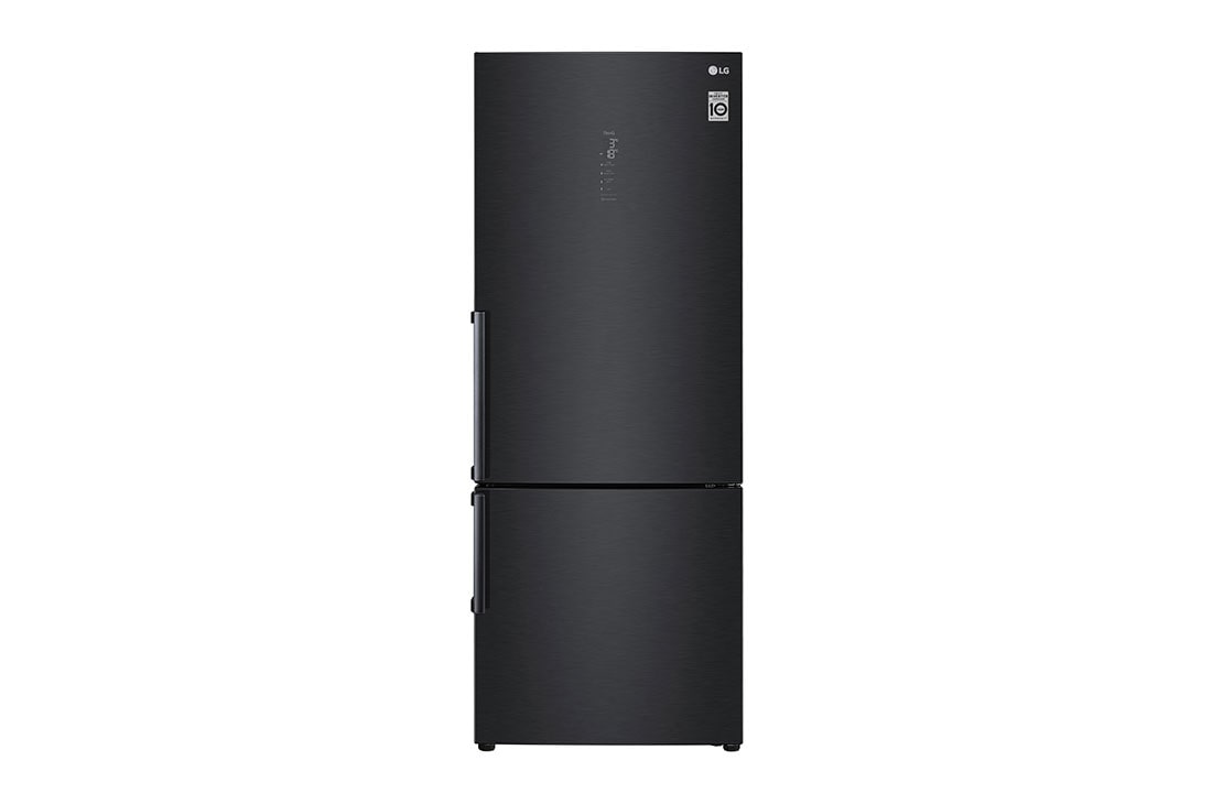 LG Hladnjak sa zamrzivačem u donjem dijelu, DoorCooling<sup>+</sup>™ tehnologija, kapacitet 462L, Pogled sprijeda, GBB569MCAMB