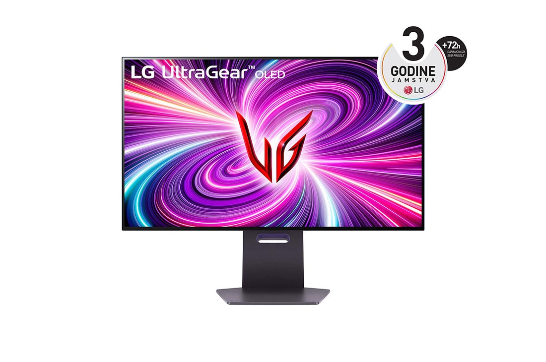 LG 32'' UltraGear™ 4K UHD OLED Dual-Mode monitor za igre, prikaz prednje strane, 32GS95UE-B