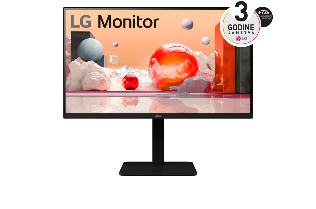 LG 27'' Full HD IPS monitor s brzinom osvježavanja od 100 Hz, prikaz prednje strane, 27BA550-B