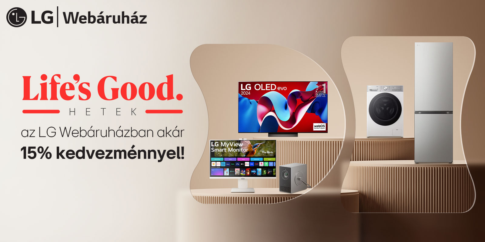 Life’s Good hetek az LG Webáruházban akár 15% kedvezménnyel