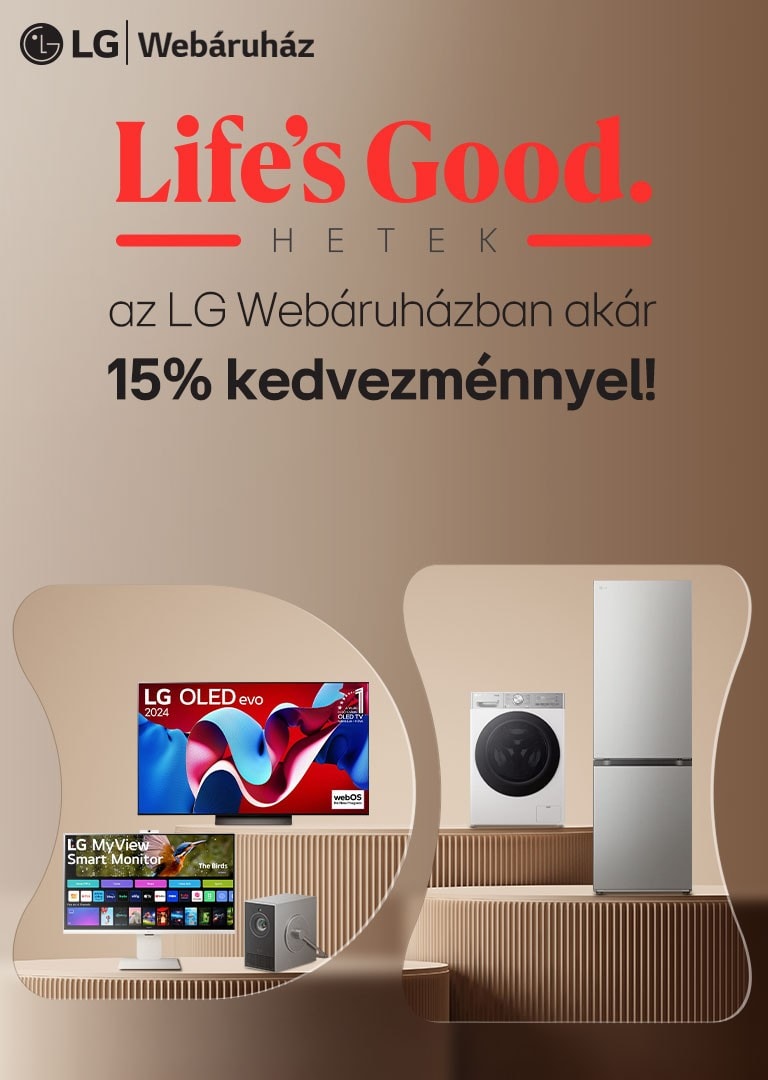 Life’s Good hetek az LG Webáruházban akár 15% kedvezménnyel