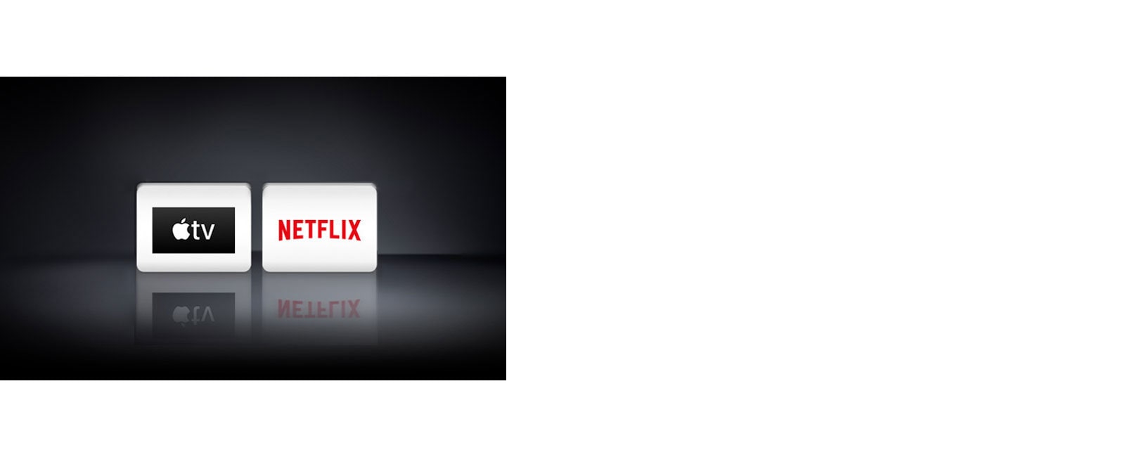 Két logó: Apple TV alkalmazás, Netflix