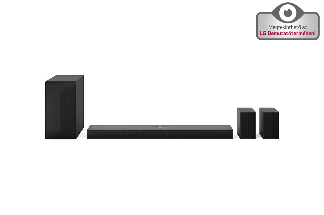 LG Soundbar TV-hez S70TR Dolby Atmos 5.1.1 csatornával 2024, LG Soundbar S70TR, mélynyomó és hátsó hangszórók előnézete, S70TR