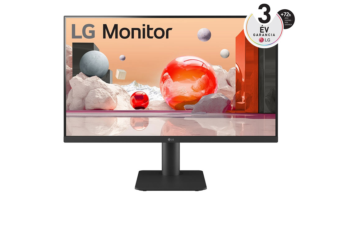 LG 27”-os Full HD IPS monitor 100 Hz-es képfrissítési sebességgel, elölnézet, 27MS550-B